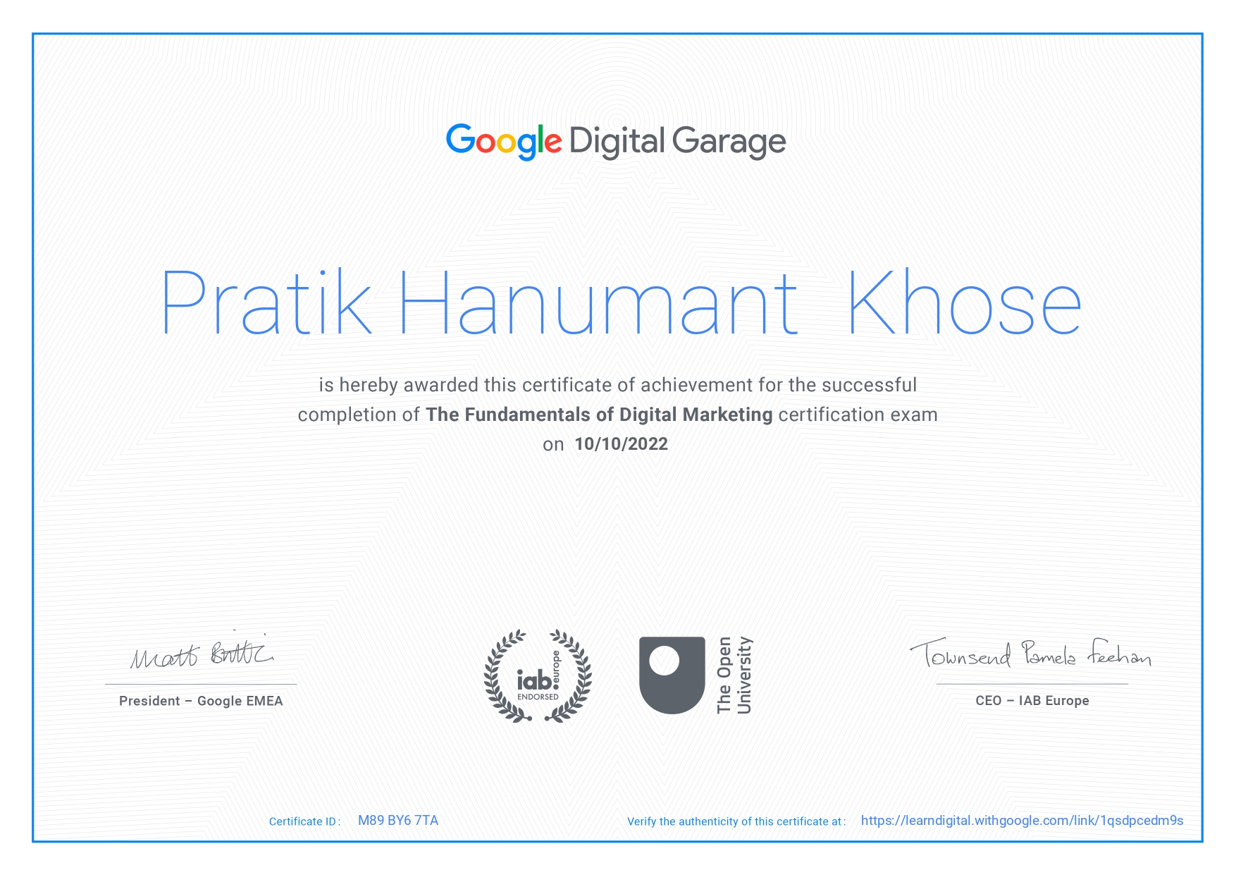 Google Digital Marketing